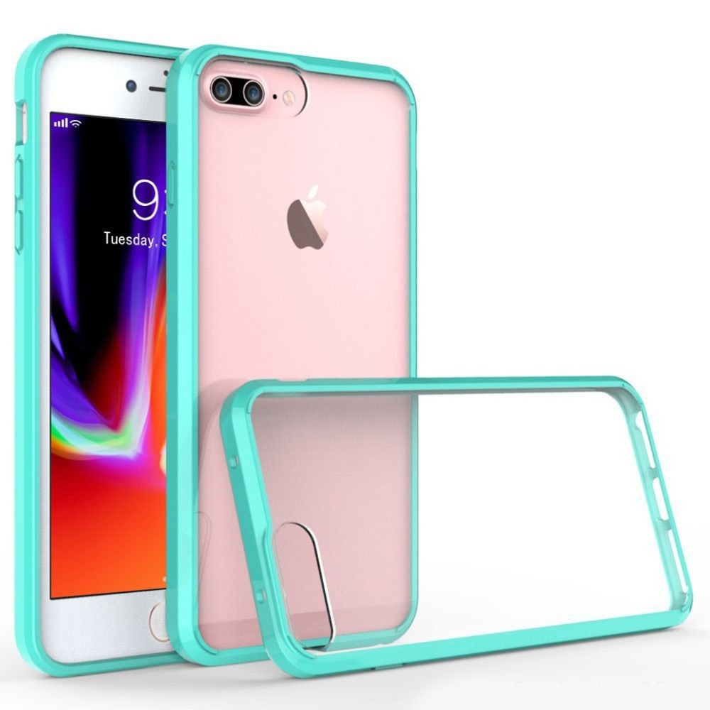iPhone 7 Plus Teal Mint Clear Bumper case